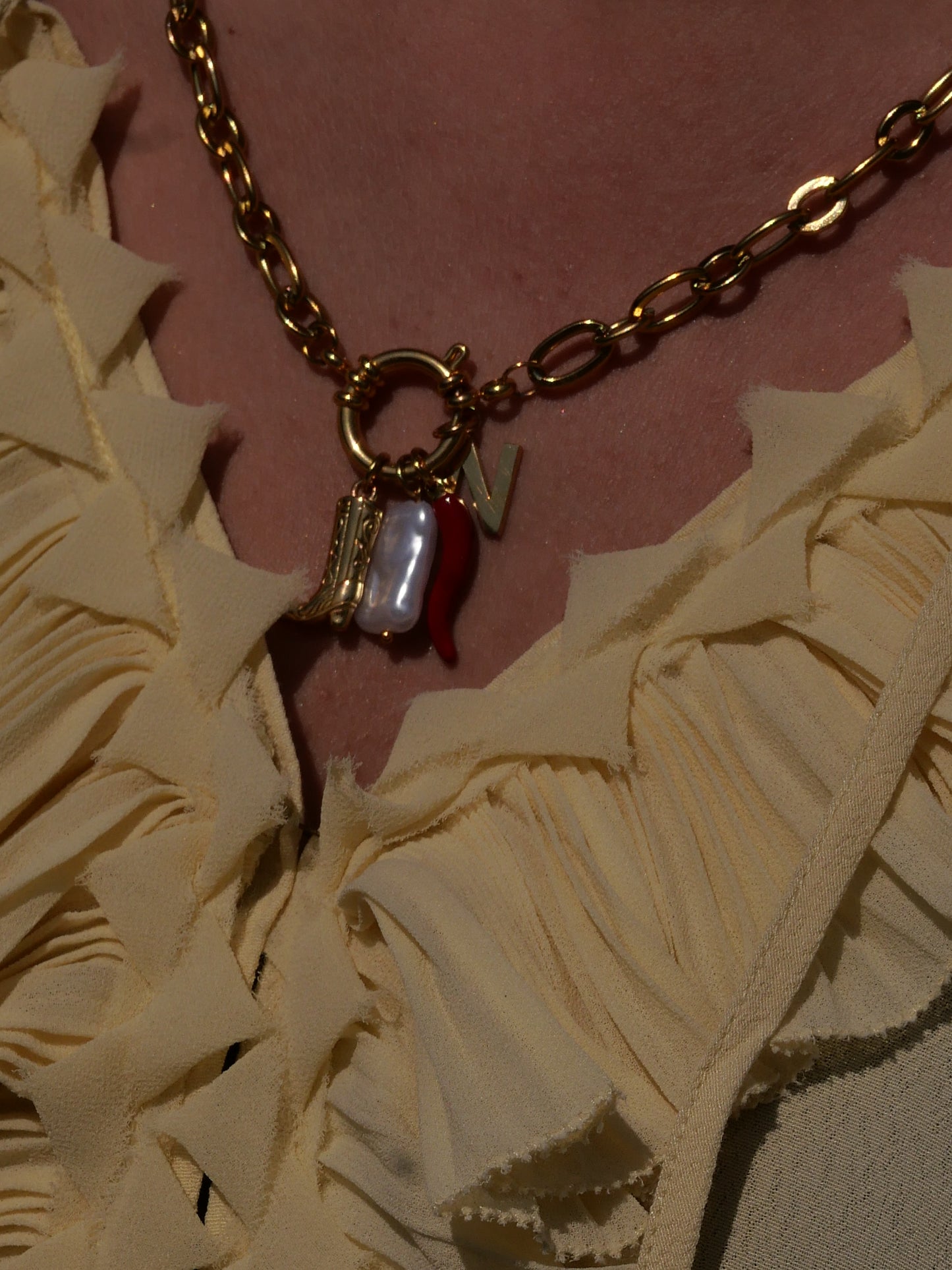 Collier maillons avec anneau