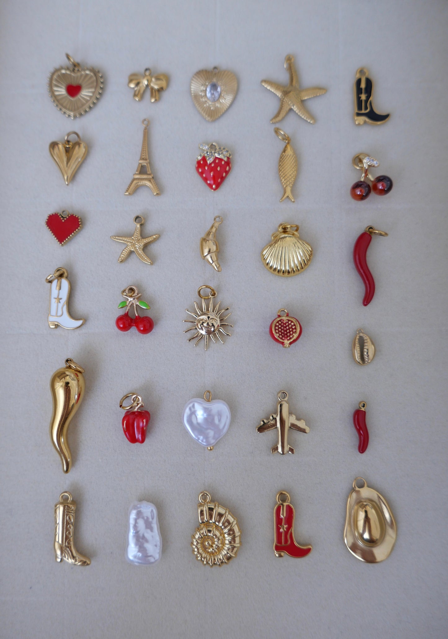 Gold heart charm 21