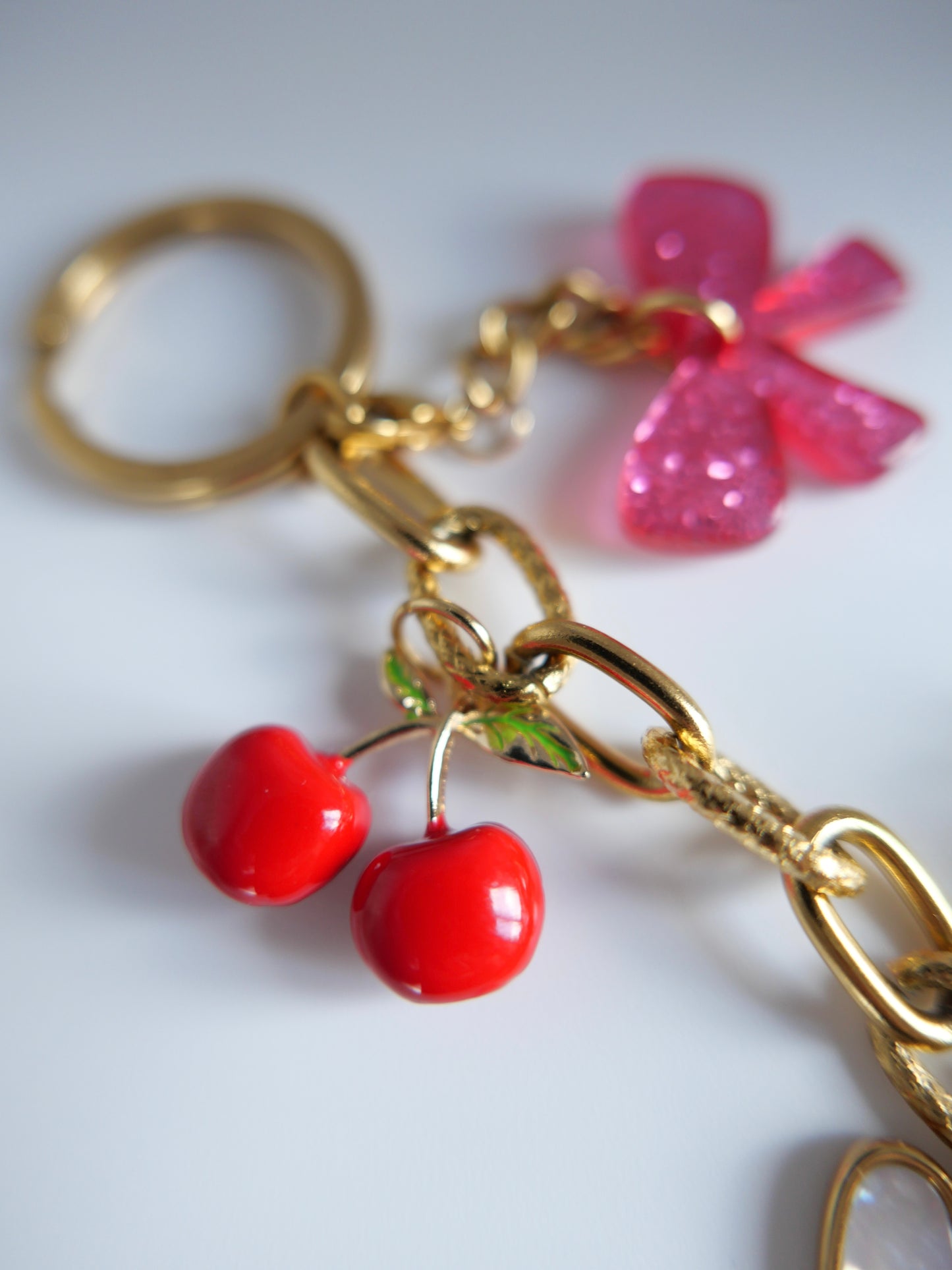 Bag charm cherry