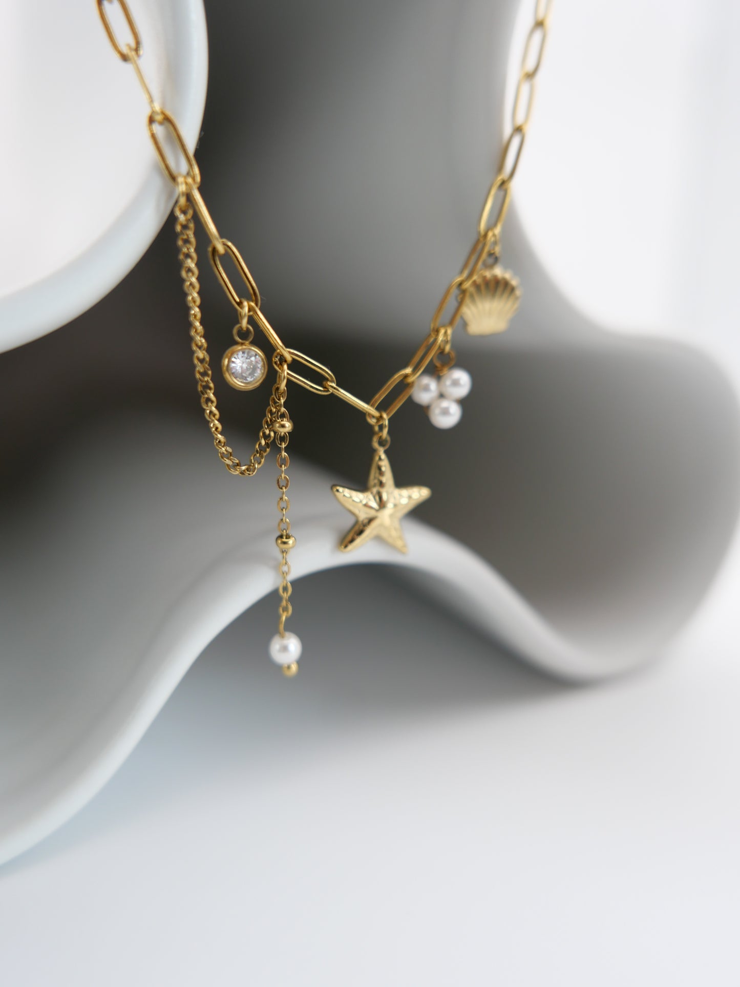 Bracelet breloques OCÉANE blanc