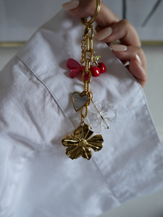 Bag charm cherry