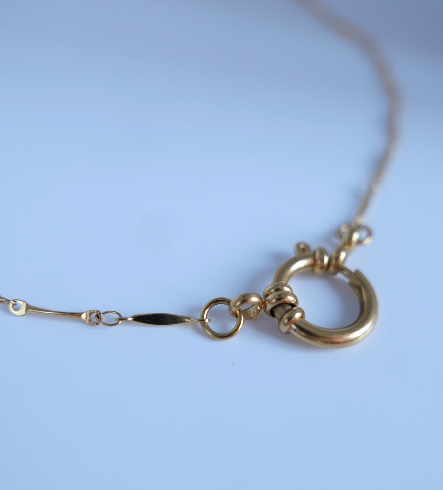 Collier fin anneaux rond