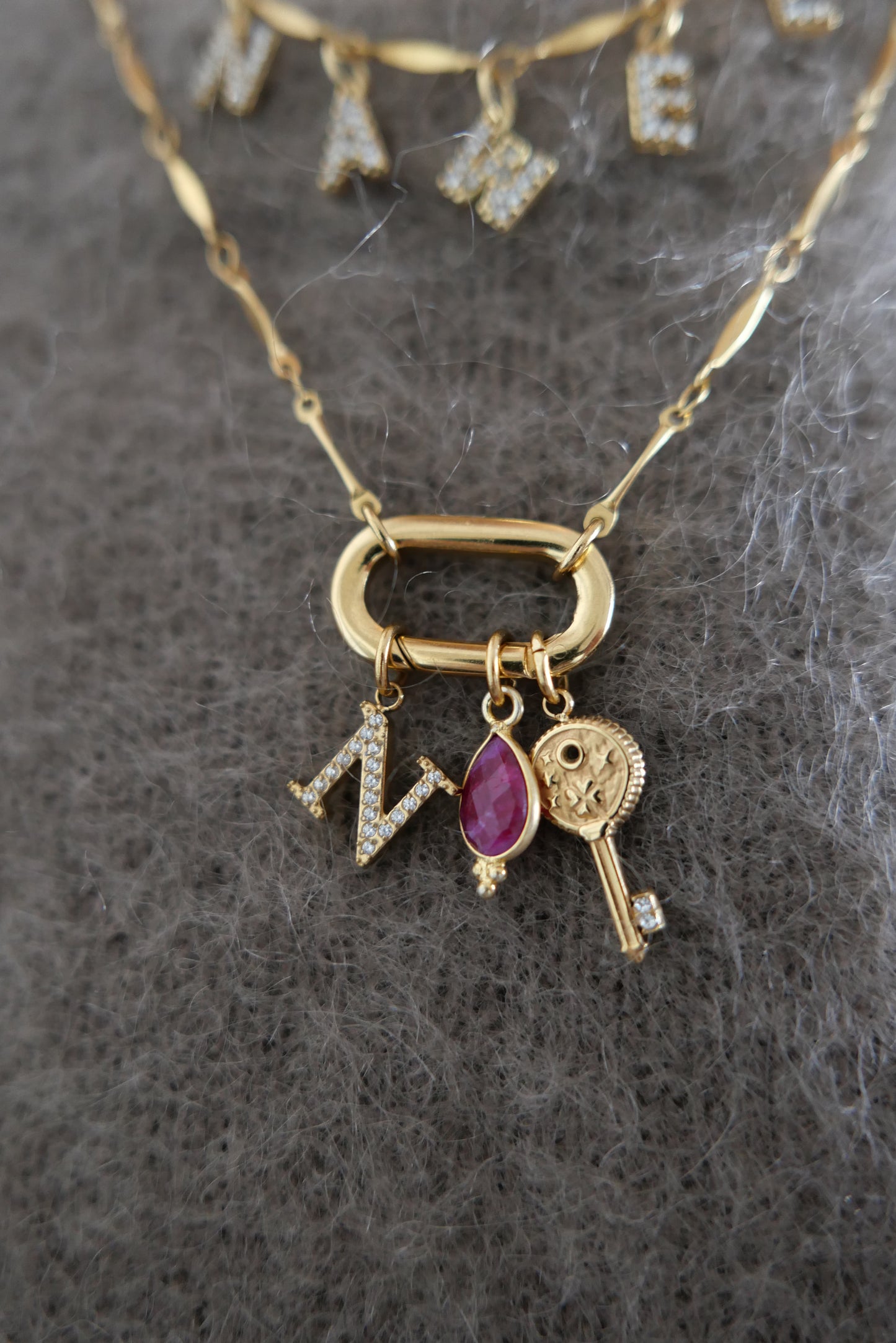 Collier trombone anneaux ovale