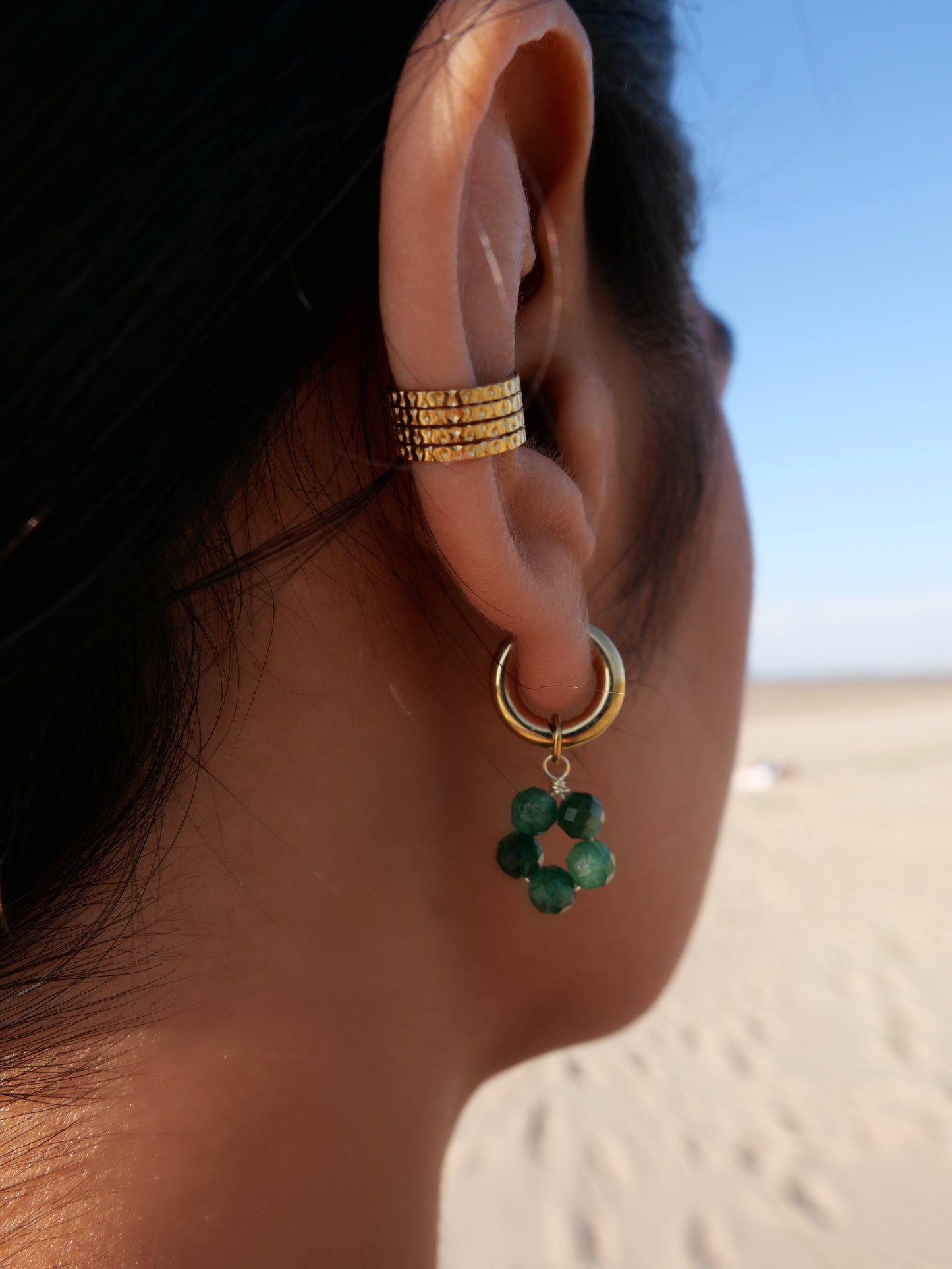Boucles KAIA émeraude